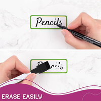 Étiquette magnétique effaçable à sec personnalisable en rectangle arrondi pour casiers, tableaux blancs, armoires et organisation en classe