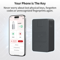 Boîte à clés intelligente NFC passive à déverrouillage par simple pression, sans recharge requise, avec code mécanique réinitialisable, pour le rangement des clés de rechange à domicile