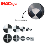 Autocollant d'avertissement réfléchissant rond 3M 4090, autocollant auto-adhésif microprismatique haute visibilité pour les machines de construction minière
