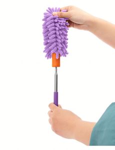 Brosse <span class=keywords><strong>extensible</strong></span> pour chambre à domicile manche en chenille plumeaux de voiture nettoyage de la poussière <span class=keywords><strong>plumeau</strong></span> en microfibre - Product Image 6