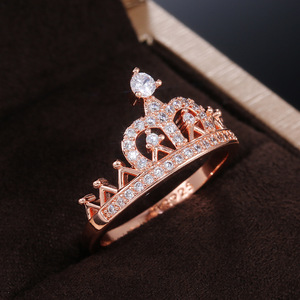 Crown Ring for Women Elegant Proposal Wedding Western Style Fashion Finger Accessory Gift - Product Image 3