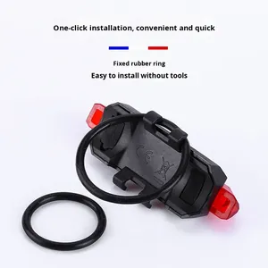 Lanterna Traseira de Bicicleta Recarregável USB JIUYUE JY-918, LED à Prova d'Água com 4 Modos, Alerta de Segurança para Ciclismo - Product Image 2