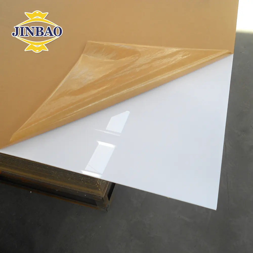 Usine JINBAO 1000*2000mm fournisseurs clairs feuille acrylique noir et blanc pour découpe laser