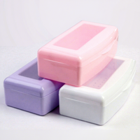 Bandeja esterilizadora de acrílico transparente reutilizable 2 en 1 para herramientas de uñas, caja de almacenamiento para desinfección, logotipo personalizado para pinzas y empujadores de uñas de salón