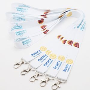 Wholesale Personalized Business Office Employee Neck Lanyard Keychain Custom Company Logo Printed Polyester ID Lanyard - Product Image 1