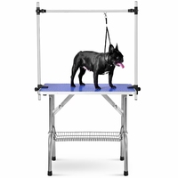 Table de toilettage LZ pour grands chiens, en acier inoxydable, hauteur réglable, robuste, portable, pour la coupe et le séchage