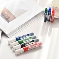 Marqueur pour tableau blanc rechargeable de haute qualité, 4 couleurs, logo personnalisé, plastique, usage bureautique, peinture pour étudiants