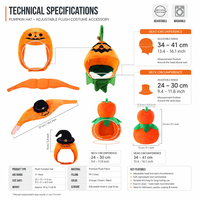 En gros, Accessoires de festival pour animaux de compagnie : Chapeau de chat d'Halloween fantaisie en tissu d'hiver, motif citrouille, pour chaton mignon