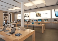 Étalage de téléphone portable, présentoir de magasin de téléphonie mobile, étagères LED, vitrine de téléphone portable