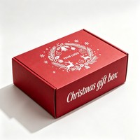 Caja de Cartón Corrugado para Ropa de Estilo Elegante Personalizada, Caja de Regalo de Navidad con Laminación Mate para Envío