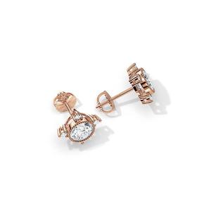 Diamond <b>Stud</b> Earrings Made in 925 <b>Sterling</b> <b>Silver</b> Timeless Fine Jewelry for Women Bridal Wedding Party Gift - Product Image 1