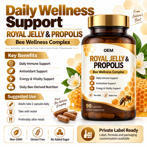 Cápsulas de Jalea Real y Propóleo Clean Label, Sin GMO, Sin Gluten, Sin Azúcar Añadido, para el Bienestar Diario Moderno, Suministro de Marca Privada OEM - Product Image 4