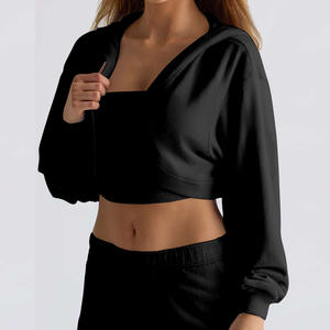 Automne et hiver velours <span class=keywords><strong>sport</strong></span> à capuche à capuche course Fitness vêtements de <span class=keywords><strong>sport</strong></span> Sexy décontracté ample tout aller à capuche <span class=keywords><strong>femme</strong></span> sweat à capuche ample - Product Image 5