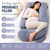 Oreiller en forme de U personnalisé pour un soutien complet du corps, confortable, en coton doux, pour femmes enceintes, oreiller de grossesse pour le soutien maternel