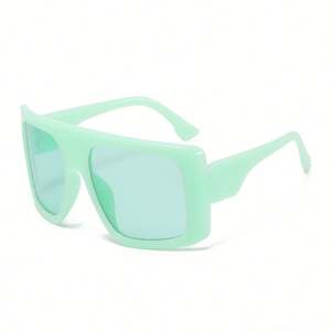 Lunettes de soleil carrées surdimensionnées pour femmes, tendance rétro, avec logo personnalisé, protection UV400, couleur bonbon, vente chaude - Product Image 4