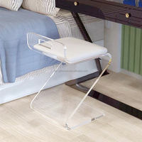 Chaise de mariage et de réception de luxe moderne, écologique, en acrylique transparent, en forme de Z