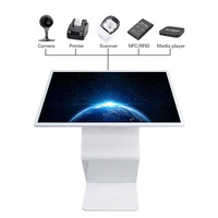 Kiosco de Información con Pantalla Táctil Todo en Uno de 43 Pulgadas, Color Blanco, Android 11.0/12.0, para Ferias Comerciales y Exposiciones