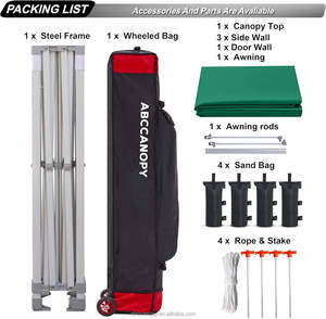 Tente de réception pliable ABCCANOPY 10x10 pieds vert forêt avec auvent et parois latérales pour événements en plein air et salons professionnels - Product Image 4