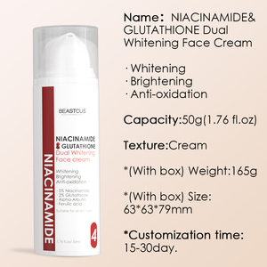 Crème double blanchissante pour le visage Crème professionnelle éclaircissante pour la peau au niacinamide pour le visage et le cou Crème de soin - Product Image 6
