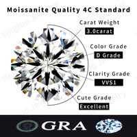 Piedra de Moissanita GRA Excelente e Impecable, Color D, Claridad VVS1, Diamantes Sueltos de Moissanita, 1 Quilate, Gemas Melee en Bolsa