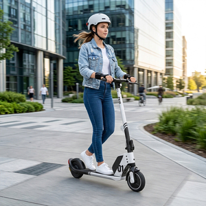 Mini Scooter Plegable con Logotipo Personalizado, Neumático de 8 Pulgadas, Señales de Giro Delanteras y Traseras para Adolescentes - Product Image 1