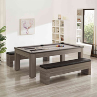 Table de jeu multifonctionnelle 3 en 1 : billard, ping-pong, table à manger, table de divertissement multifonctionnelle de haute qualité pour la maison et la villa