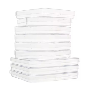 Boîte de Pétri carrée stérile transparente en PS pour laboratoire, 100x100mm - Product Image 3