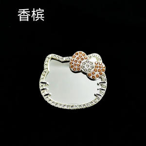 Kitten Love cermin berlian logam dekorasi pesona perhiasan sampah Iphone Airpods Max casing Ipadcase Diy aksesoris buatan tangan kerajinan - Product Image 5