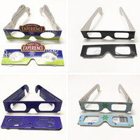 Lunettes de simulation d'ivresse à effet 3D Feux d'artifice avec lentille à réseau diffractif et monture métallique pour fêtes et ballons