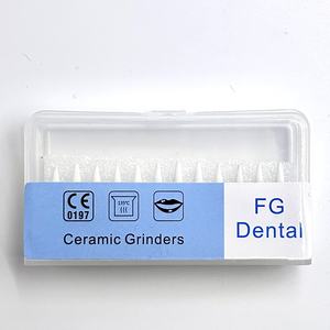 Cwf114 nha khoa sử dụng đá trắng đánh bóng gốm kim cương Mài FG BUR khoan Bộ dụng cụ nhôm Oxit 12 cái/hộp nha khoa ngọn lửa nón - Product Image 3