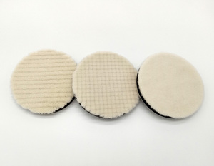 Tampons de polissage automobile en laine de 3 pouces (80 mm) à double <span class=keywords><strong>action</strong></span>, pack de 3 tampons de coupe lourde, moyenne et légère - Product Image 1
