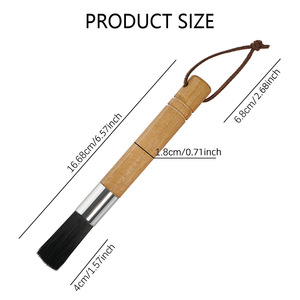 Cepillo para Cafetería con Cerdas de Nylon y Mango de Madera, Herramienta de Limpieza para Molinillo de Café - Product Image 2