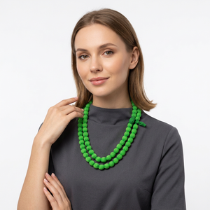 Collar llamativo con borlas chapado en oro hecho a mano para mujer, estilo bohemio, con cuentas de colores, ecológico, para fiesta de compromiso - Product Image 2