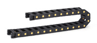 Portacables de Nylon Tipo Puente PA66 20*50mm con Hebilla Amarilla, Directo de Fábrica, Cadena Portacables Resistente para Máquinas CNC