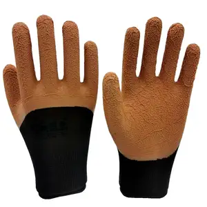 EN388 sarung tangan karet dilapisi busa karet rajut nilon sarung tangan dilapisi lateks kerja harga murah