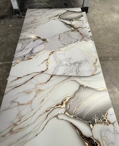 Tấm ốp tường giả đá cẩm thạch PVC nhựa nhân tạo nhiều kiểu dáng, kích thước 1220*2440mm, thay thế tấm SPC Laminate - Product Image 4