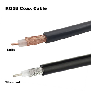 Cable Coaxial RG58 de Cobre Puro de 50 Ohm, RG58/<span class=keywords><strong>U</strong></span>, RG58A/<span class=keywords><strong>U</strong></span>, <span class=keywords><strong>RG58C</strong></span>/<span class=keywords><strong>U</strong></span>, MIL-C-17 M17/28-RG58 - Product Image 1