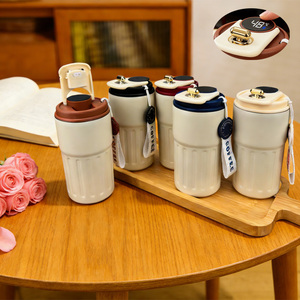 Mug à café isotherme 15 oz avec affichage LED <span class=keywords><strong>de</strong></span> la température, pour la maison et le bureau, maintien <span class=keywords><strong>de</strong></span> la chaleur 6-12h, mug à café isotherme intelligent - Product Image 1