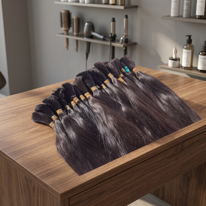 Perruque Kosher juive en cheveux brésiliens, à pointes à simple trame et fixation par tissage, légère, hybride, Power Tools, style noir - Product Image 2