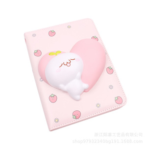 Pu Fidget Toy Notebook With Strawberry Design Slow <b>Rebound</b> 3D Sticker For Kids Gift Unisex - Product Image 3