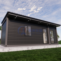Préfabriqué minuscule Maison Prfabrique Chine 26ft * 10ft avec panneaux sandwich avec toit en pente Maison modulaire conteneur pour bureau