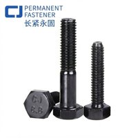 A325 Sechskantschrauben aus Kohlenstoffstahl nach DIN933, schwarz oxidiert, M8, mit Muttern und Unterlegscheiben, Marke Kehui, hergestellt in China