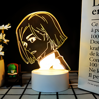Projecteur de lune Anime, contrôle tactile Otaku, LED rechargeable, fonctionne sur batterie, design portable, télécommande