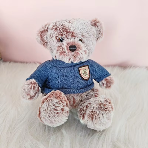 Cute <b>Small</b> Bear Plush Toy, Strawberry Bear, Sweater Bear, <b>Teddy</b> Bear, Claw Machine Doll, Holiday Gift - Product Image 4
