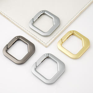 Toptan özel kare yüzük kanca 1 "Sring anahtarlık Metal çanta sırt çantası için karabina kanca 25mm Metal bahar halka toka - Product Image 2