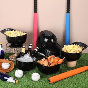Custom Logo <b>Large</b> Capacity Baseball Helmet Ice Cream Bowl <b>Plastic</b> Snack Bowls for Sports Promotions - Product Image 4
