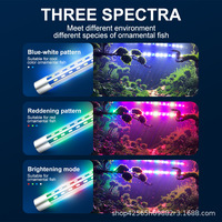 Lampe d'aquarium LED submersible à spectre complet avec lampe d'éclairage de réservoir de poissons étanche RVB pour plantes aquatiques et réservoirs