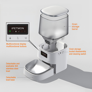 Distributeur automatique de nourriture intelligent CITICITY avec minuterie, application/WiFi, alimentation à distance par commande vocale pour chats, chiens et autres animaux domestiques - Product Image 2