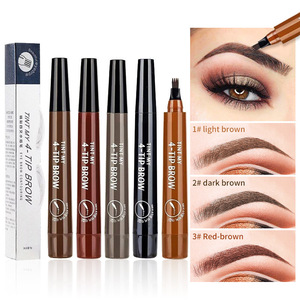 Lápiz de Cejas Impermeable de 4 Puntas, Lápiz Líquido para Cejas Resistente al Sudor, para un Diseño de Maquillaje con Trazos Finos y Naturales - Product Image 3