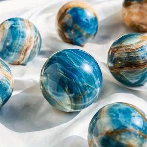 Esfera de Ónice Azul de Estilo Bohemio de Alta Calidad al por Mayor, Piedra de Cristal Natural para Decoración del Hogar Única y Regalos Navideños - Product Image 5